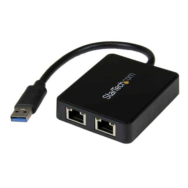 (image for) StarTech USB3 to Dual Port Gigabit Ethernet Adapter